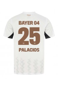 Bayer Leverkusen Exequiel Palacios #25 Jalkapallovaatteet Vieraspaita 2024-25 Lyhythihainen